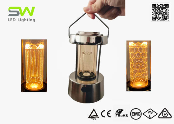 Lanterna de Camping LED 5W em Material Metálico, Feixe Quente, Recarregável Tipo C