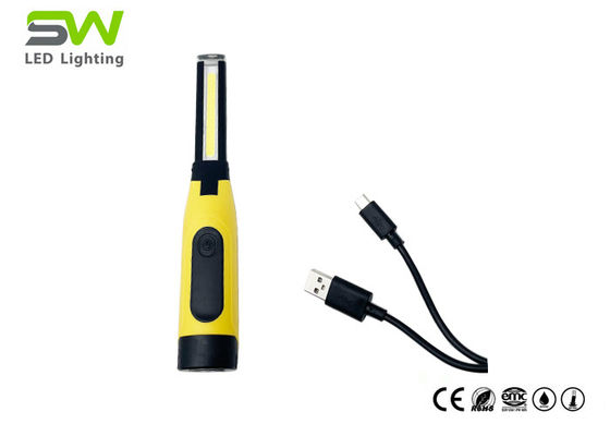 Mini luzes conduzidas recarregáveis Handheld do trabalho de USB com ímã e grampo