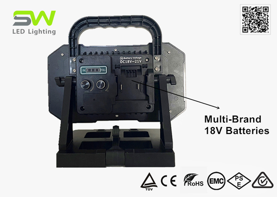 Luz de Trabalho Portátil de 6000 Lúmens 18V com Temperatura de Cor Ajustável Contínua