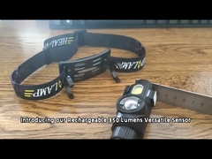 Lâmpada de sensor de movimento recarregável Luz de tocha versátil com clip de bolso magnético