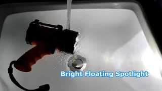 Apresente o holofote marinho flutuante recarregável compacto de 1000 lúmens com gancho de suspensão para você