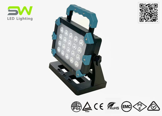 Alta potência 60W LED trabalho manual luz tripé montado 18V bateria de ferramenta elétrica
